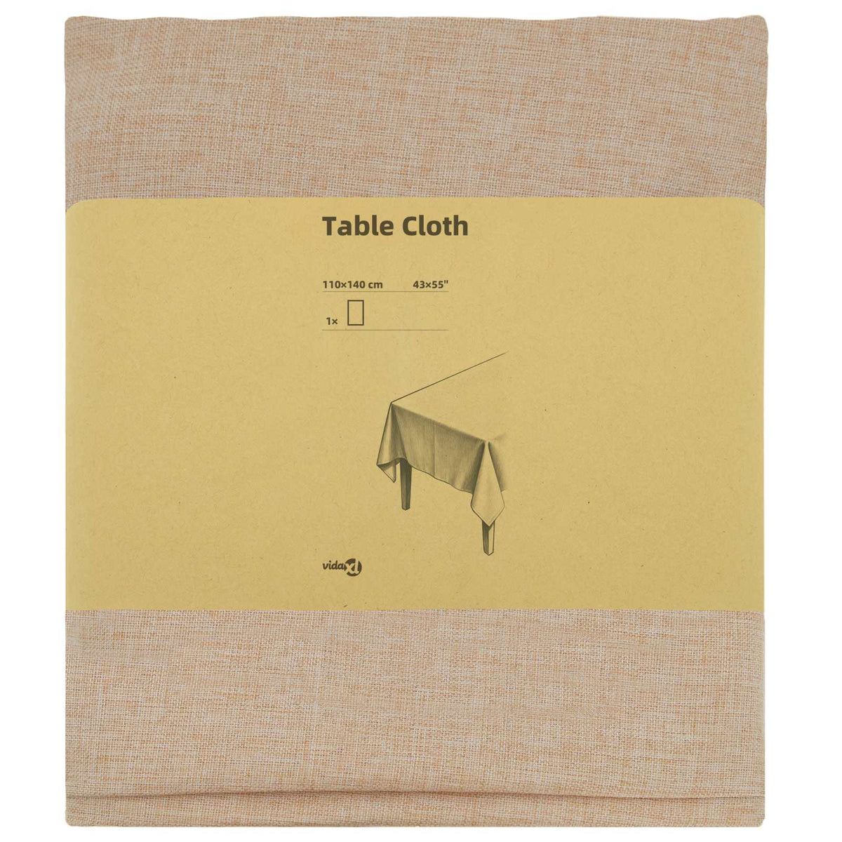 Tafelkleed Rechthoekig Beige 110 x 140 cm