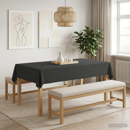 Tafelkleed 5 st Rechthoekig Donkergrijs 140 x 260 cm