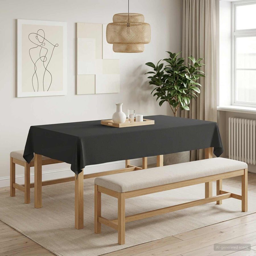 Tafelkleed 5 st Rechthoekig Donkergrijs 140 x 260 cm