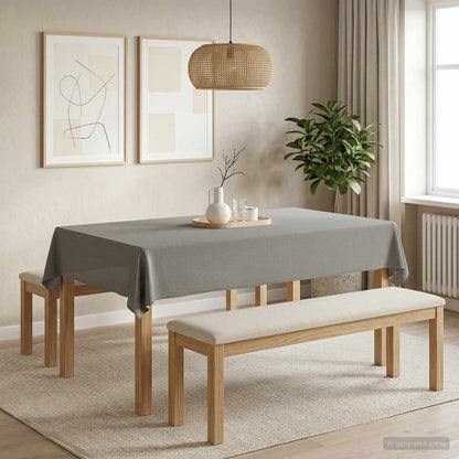 Tafelkleed Rechthoekig Lichtgrijs 140 x 260 cm