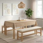 Tafelkleed set 5 st beige 140 x 200 cm
