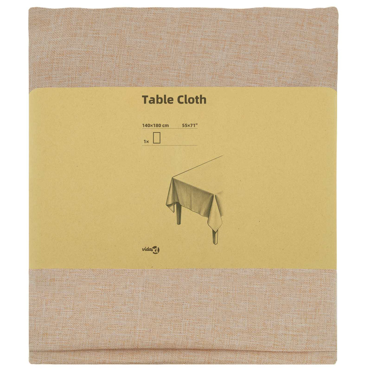 Tafelkleed Rechthoekig Beige 140 x 180 cm