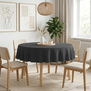 Tafelkleden rond donkergrijs Ø 140 cm set van 5