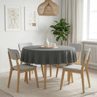Tafelkleed rond 140 cm lichtgrijs 5 stuks