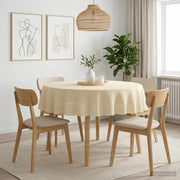 Tafelkleed rond crèmewit Ø 160 cm polyester
