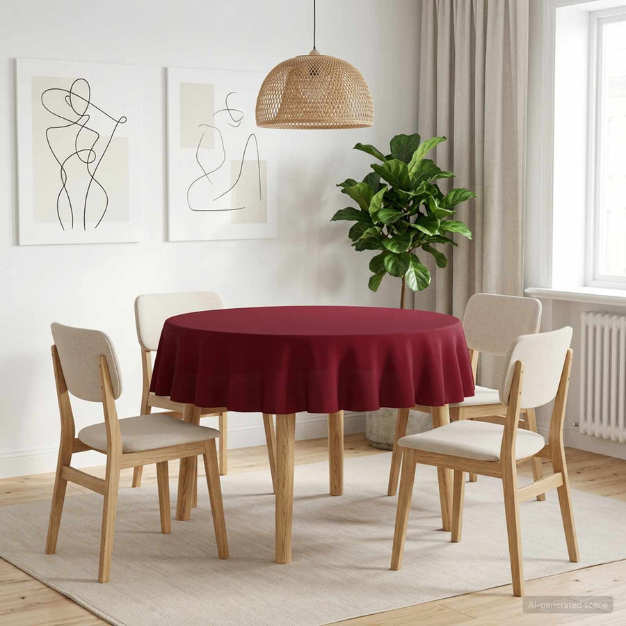 Tafelkleed Rond Wijnrood Ø 140 cm