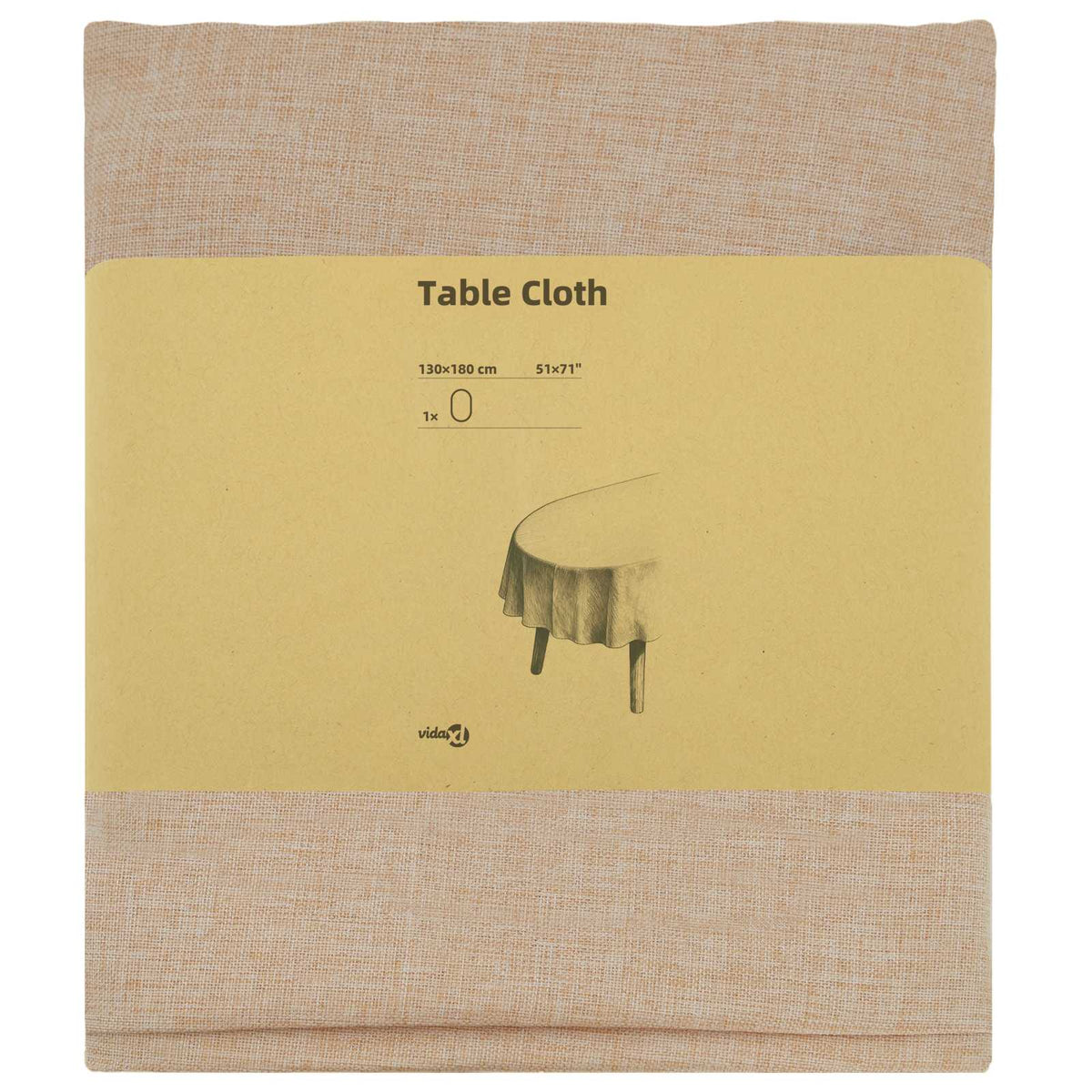 Tafelkleed Ovaal Beige 130 x 180 cm
