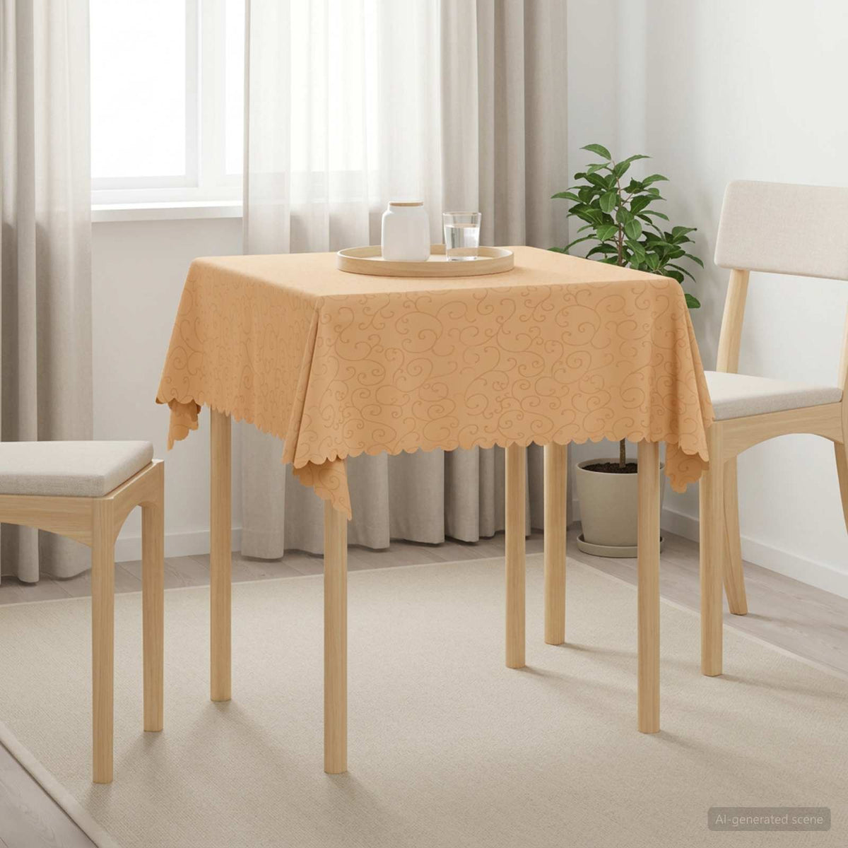 Tafelkleed Vierkant Beige 90 x 90 cm