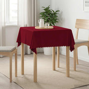 Tafelkleden set van 5 wijnrood 140x140 cm polyester