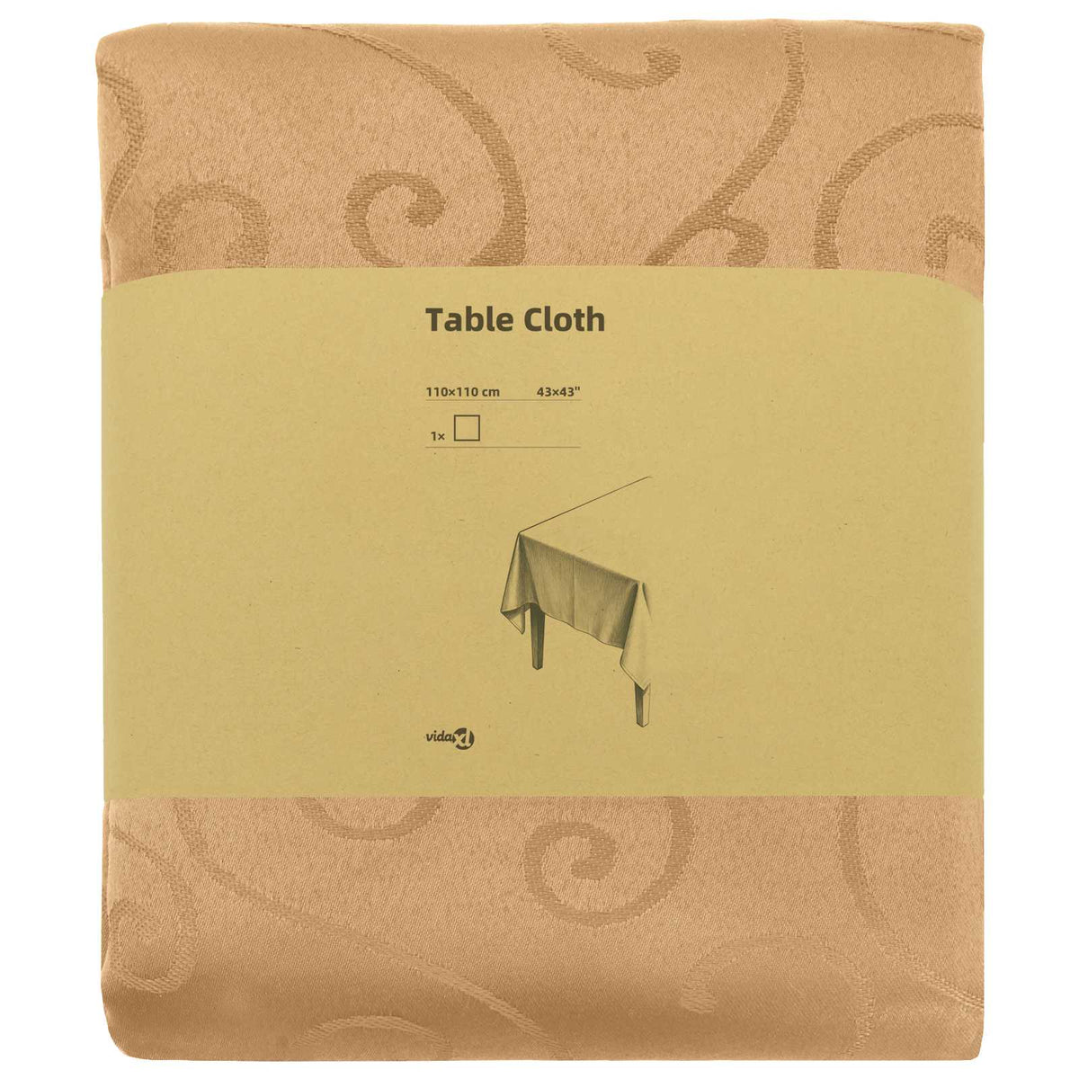 Tafelkleed Vierkant Beige 110 x 110 cm
