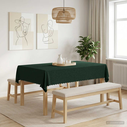 Tafelkleed Rechthoekig Donkergroen 110 x 140 cm