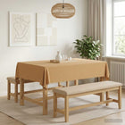 Tafelkleden set 5 stuks beige 140x160 cm polyester