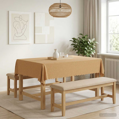 Tafelkleed 5 st Rechthoekig Beige 140 x 160 cm