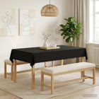 Tafelkleed rechthoekig 110 x 180 cm donkergrijs polyester