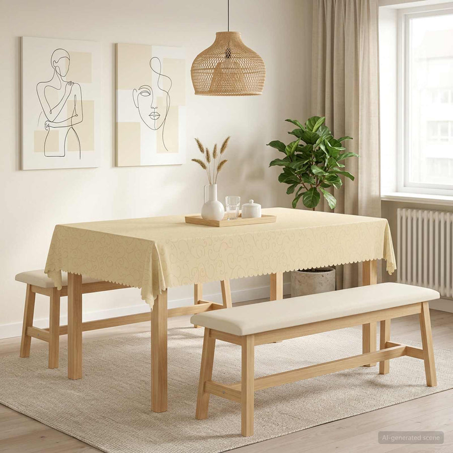 Tafelkleed Rechthoekig Crèmewit 110 x 160 cm