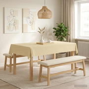 Tafelkleed 5 st crèmewit 140x260 cm polyester