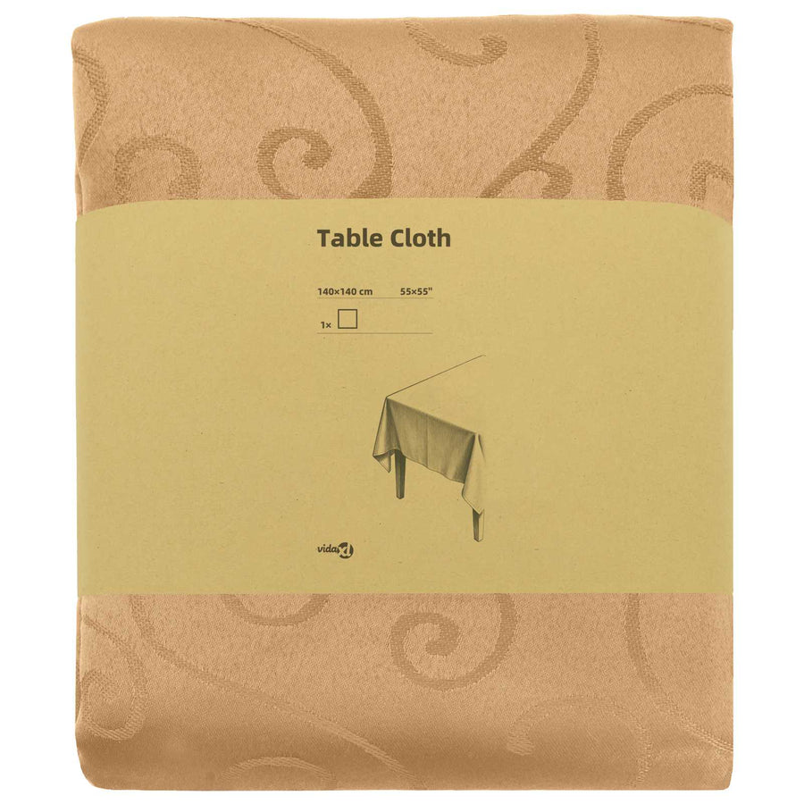 Tafelkleed Rechthoekig Beige 140 x 140 cm