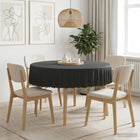 Tafelkleed rond 180 cm donkergrijs set van 5