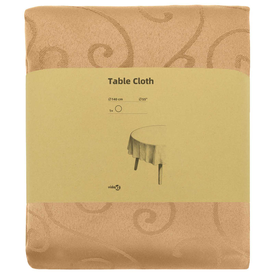 Tafelkleed Rond Beige Ø 140 cm