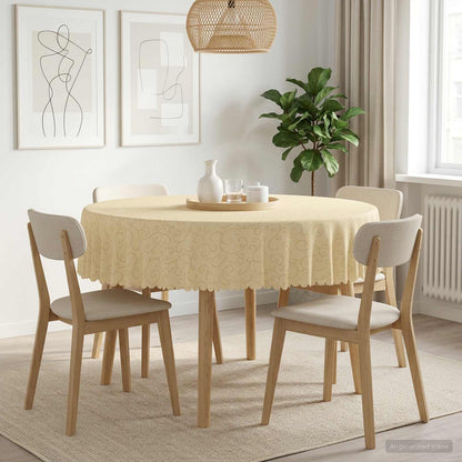 Tafelkleed Rond Crèmewit Ø 140 cm