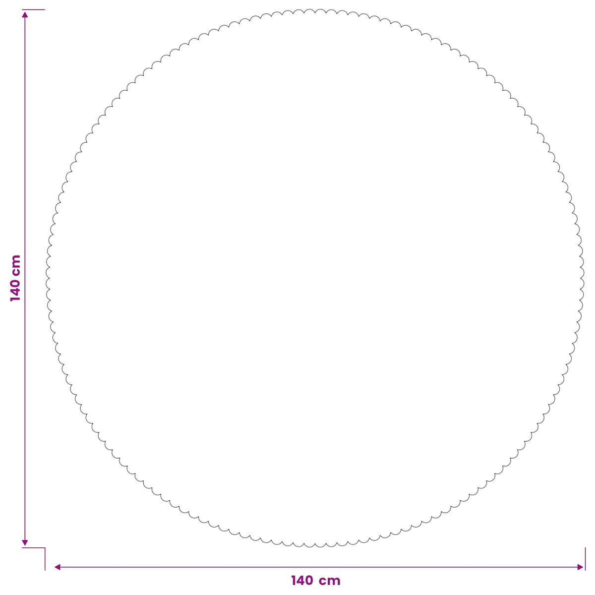 Tafelkleed Rond Crèmewit Ø 140 cm