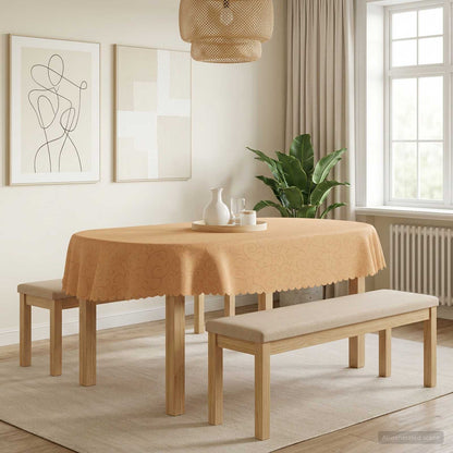 Tafelkleed 5 st Ovaal Beige 130 x 180 cm