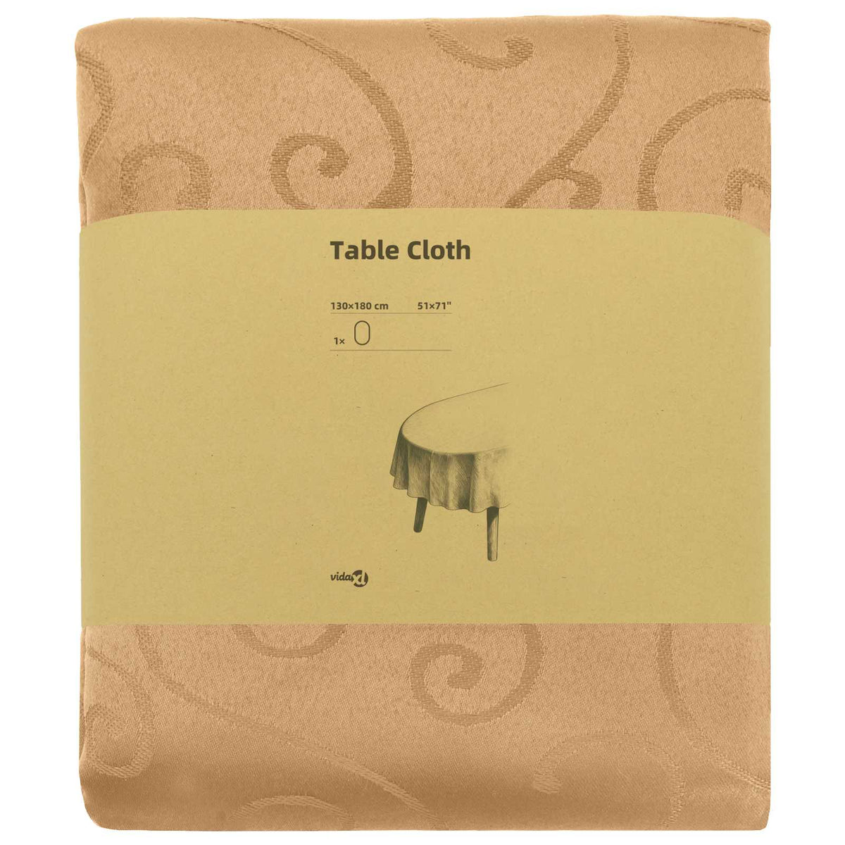 Tafelkleed Ovaal Beige 130 x 180 cm