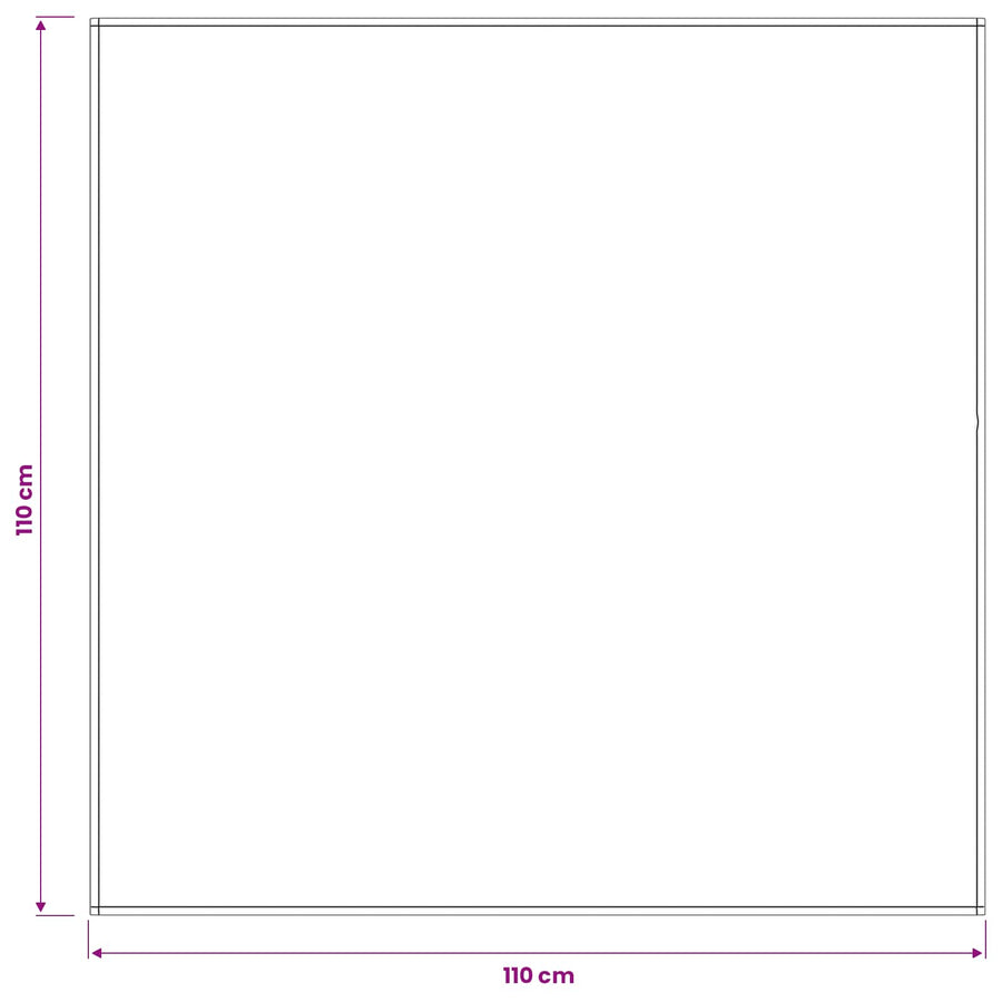 Tafelkleed 5 st Vierkant Lichtgrijs 110 x 110 cm Polyester