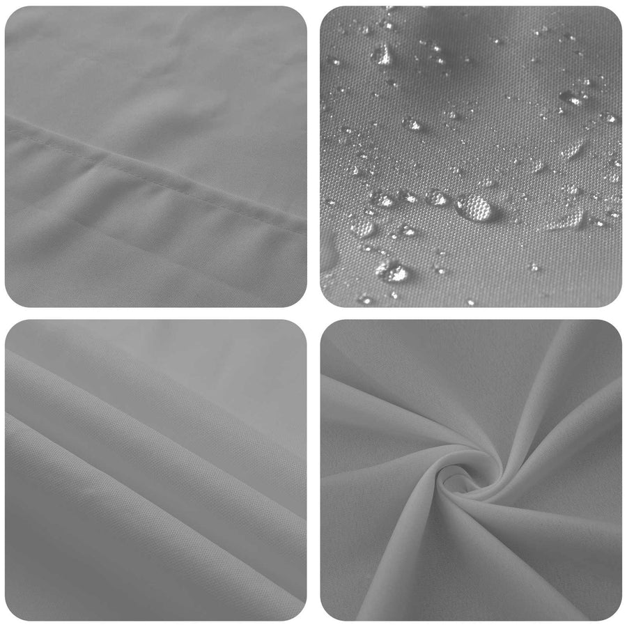 Tafelkleed 5 st Rechthoekig Lichtgrijs 110 x 160 cm Polyester