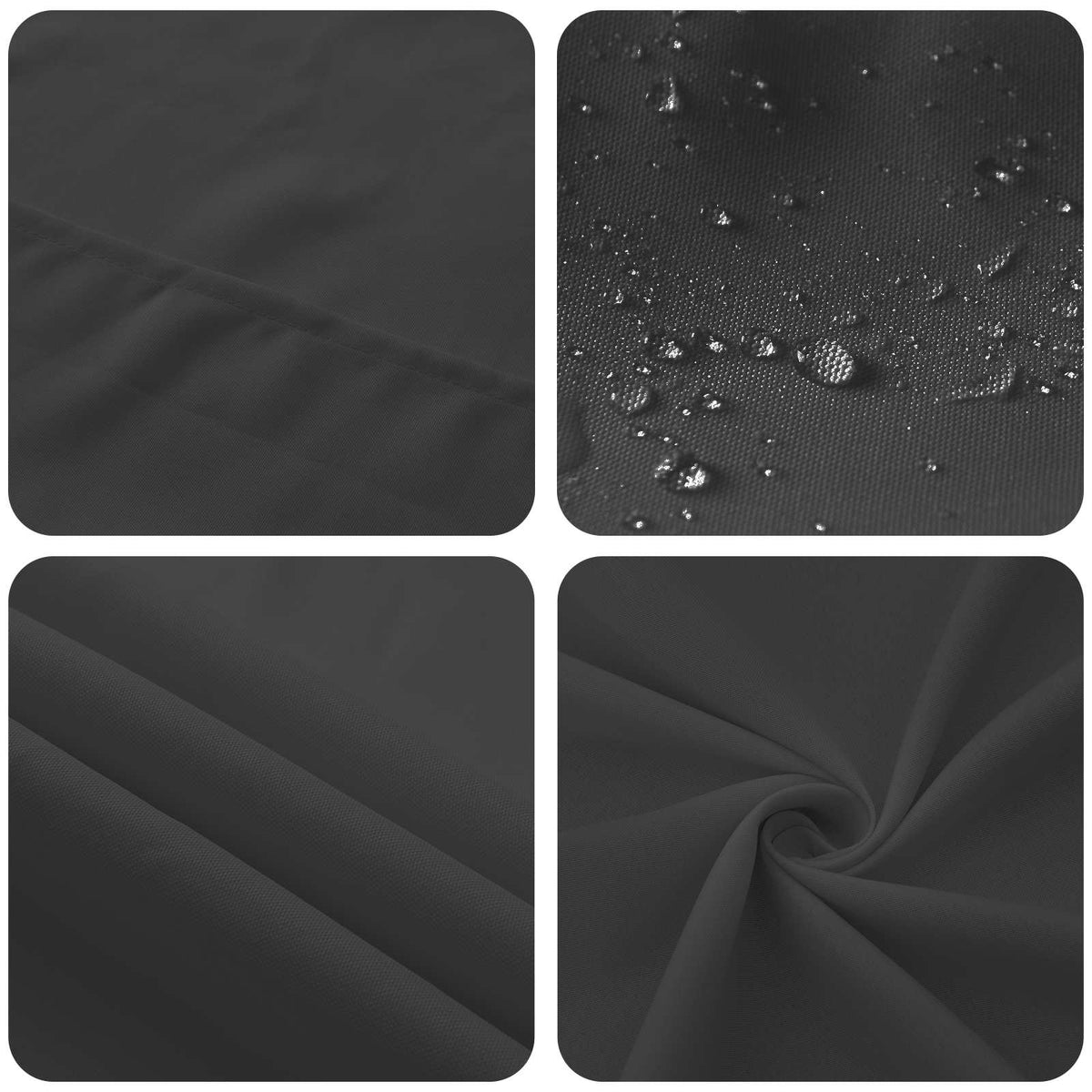 Tafelkleed 5 st Rechthoekig Donkergrijs 140 x 140 cm Polyester