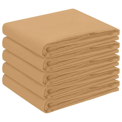 Tafelkleed 5 st Rechthoekig Beige 140 x 140 cm Polyester