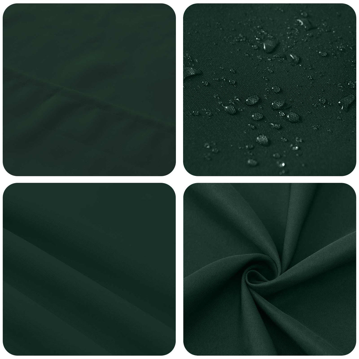 Tafelkleed 5 st Rechthoekig Donkergroen 140 x 160 cm Polyester