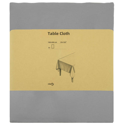 Tafelkleed 5 st Rechthoekig Lichtgrijs 140 x 260 cm Polyester