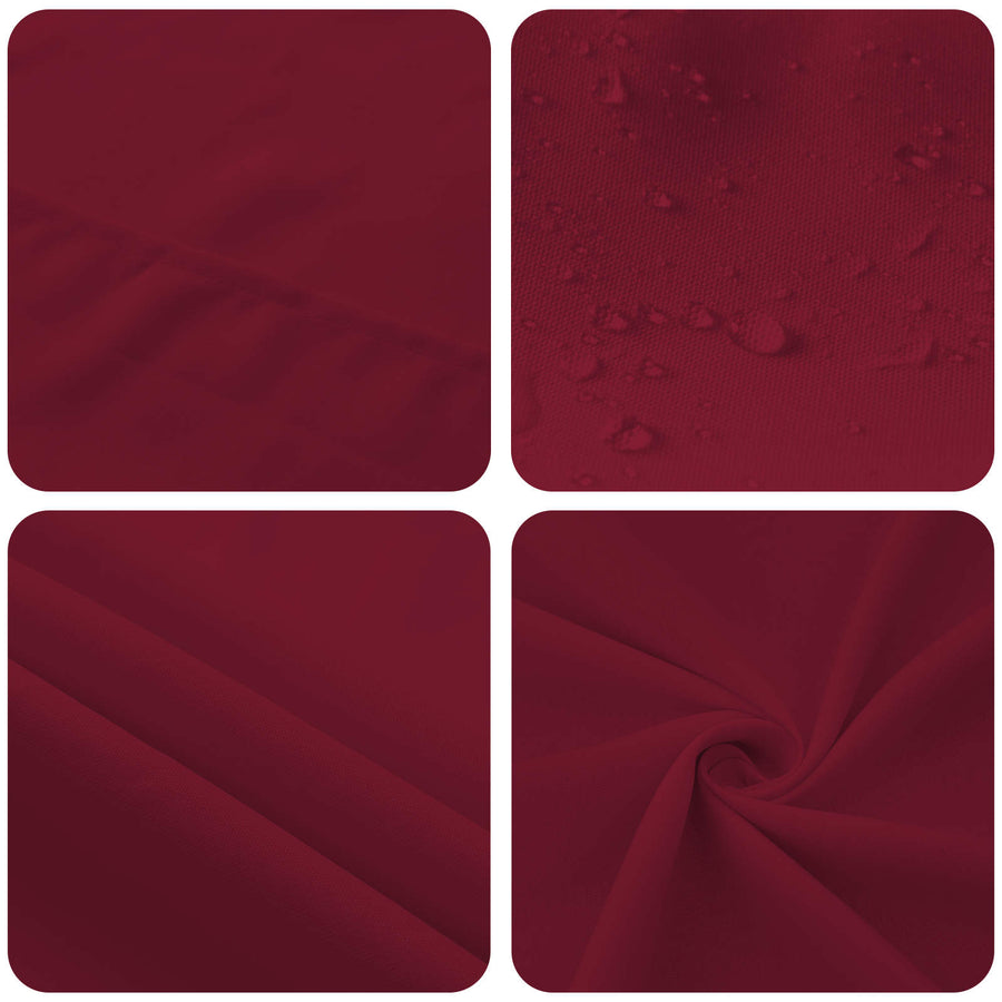 Tafelkleed 5 st Rechthoekig Wijnrood 140 x 260 cm Polyester