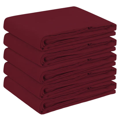 Tafelkleed 5 st Rechthoekig Wijnrood 140 x 260 cm Polyester