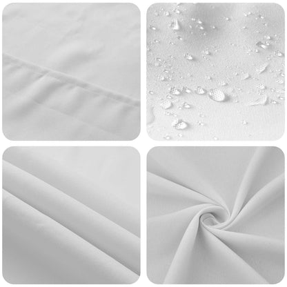 Tafelkleed 5 st Rond Wit Ø 160 cm Polyester
