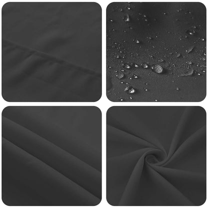 Tafelkleed 5 st Rond Donkergrijs Ø 180 cm Polyester