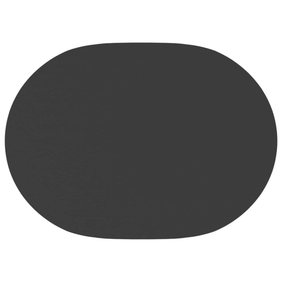 Tafelkleed 5 st Ovaal Donkergrijs 130 x 180 cm Polyester