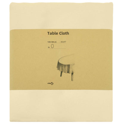 Tafelkleed 5 st Ovaal Crèmewit 130 x 180 cm Polyester