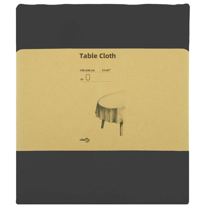 Tafelkleed 5 st Ovaal Donkergrijs 130 x 220 cm Polyester