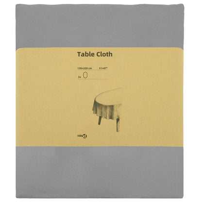 Tafelkleed 5 st Ovaal Lichtgrijs 130 x 220 cm Polyester