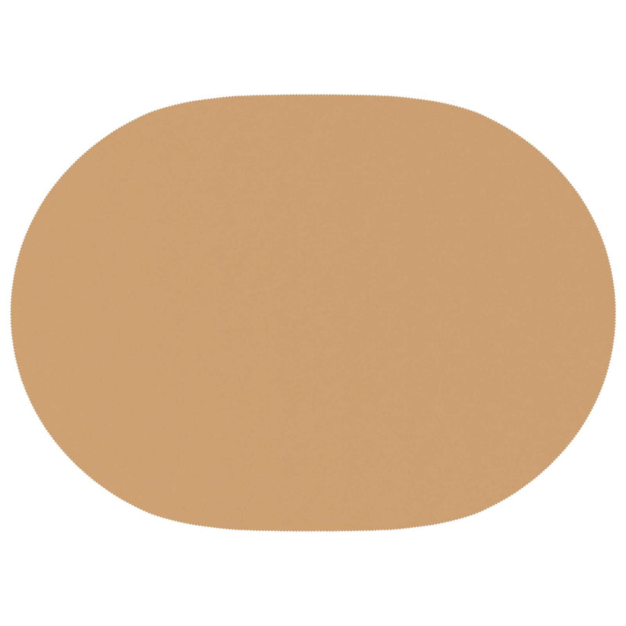 Tafelkleed 5 st Ovaal Beige 130 x 220 cm Polyester