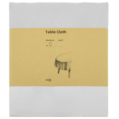 Tafelkleed 5 st Ovaal Wit 160 x 220 cm Polyester