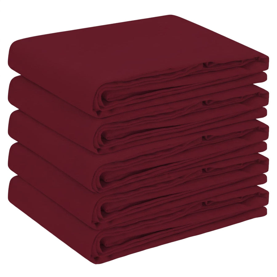 Tafelkleed 5 st Ovaal Wijnrood 160 x 220 cm Polyester