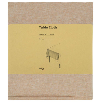 Tafelkleed 5 st Rechthoekig Beige 140 x 140 cm