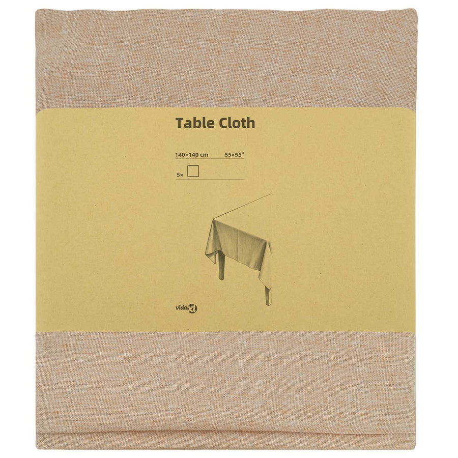 Tafelkleed 5 st Rechthoekig Beige 140 x 140 cm