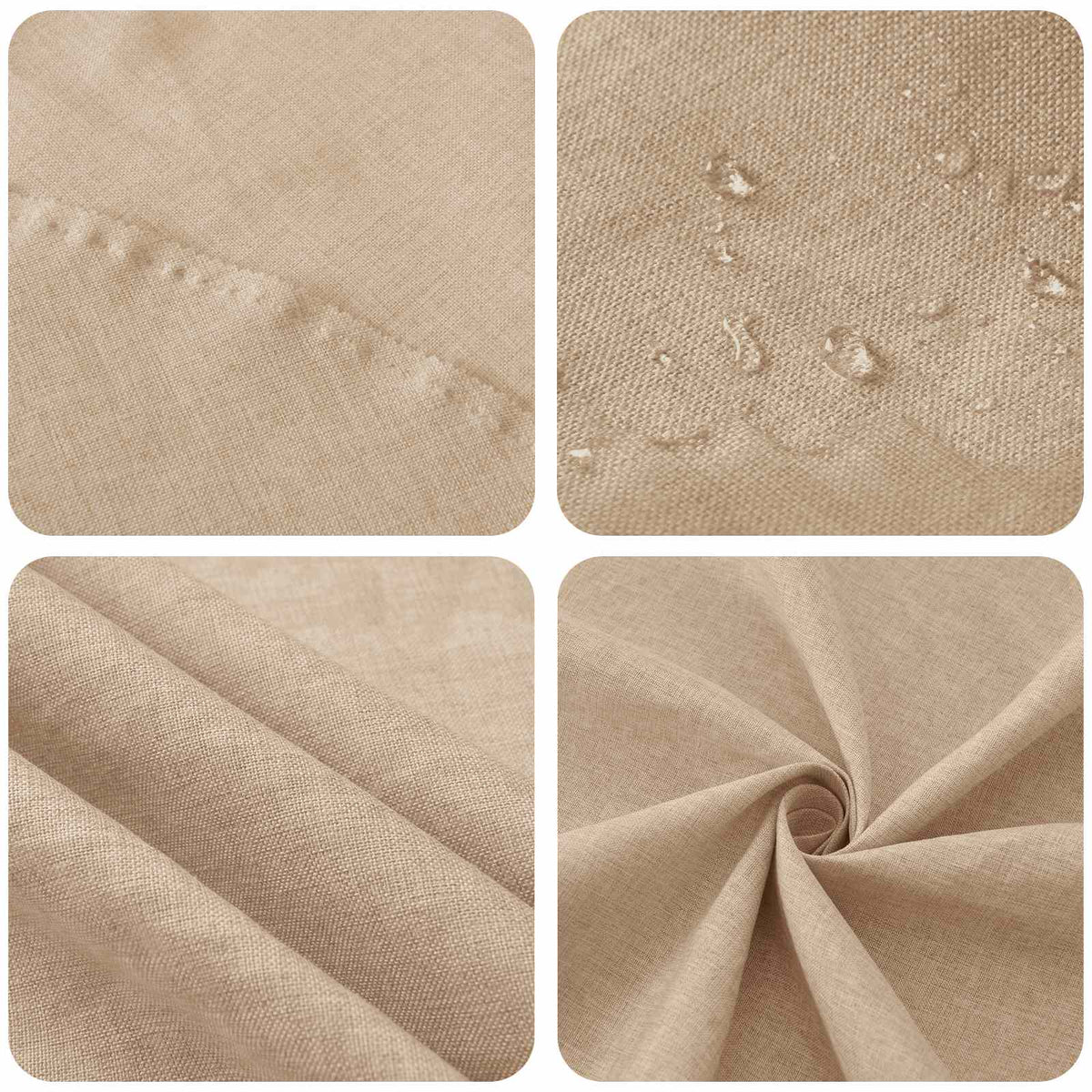 Tafelkleed 5 st Rechthoekig Beige 140 x 180 cm