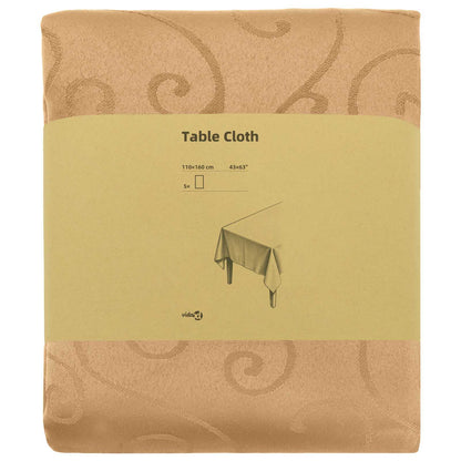 Tafelkleed 5 st Rechthoekig Beige 110 x 160 cm