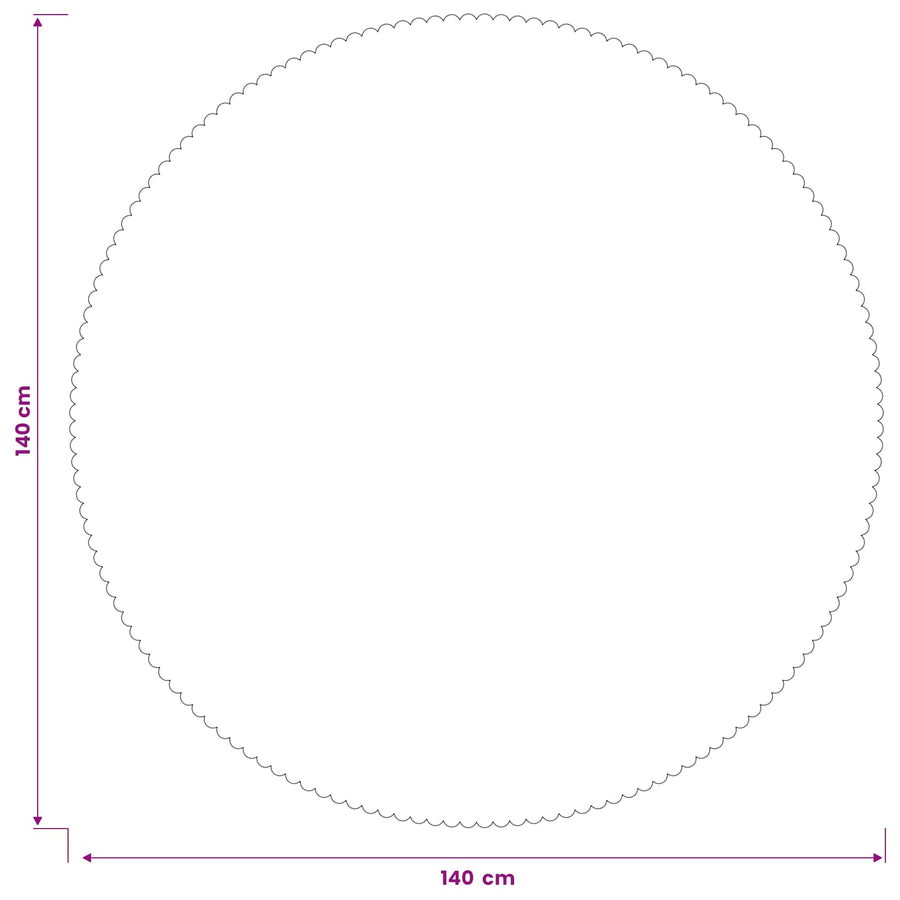 Tafelkleed 5 st Rond Donkergroen Ø 140 cm