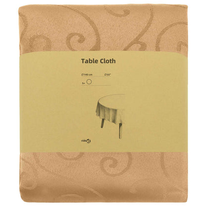 Tafelkleed 5 st Rond Beige Ø 140 cm